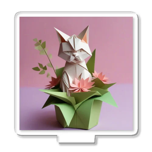花に隠れるこねこ Acrylic Stand