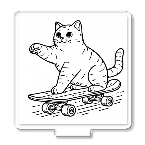 スケートボード猫 アクリルスタンド