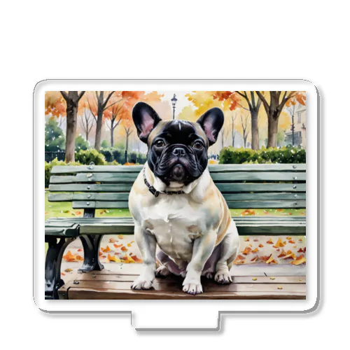 フレンチ・ブルドッグ　French Bulldog　水彩画風 Acrylic Stand