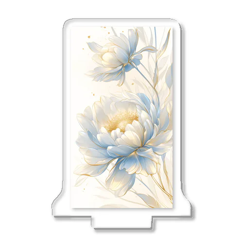 Lucky Flower Silver Blue Acrylic Stand