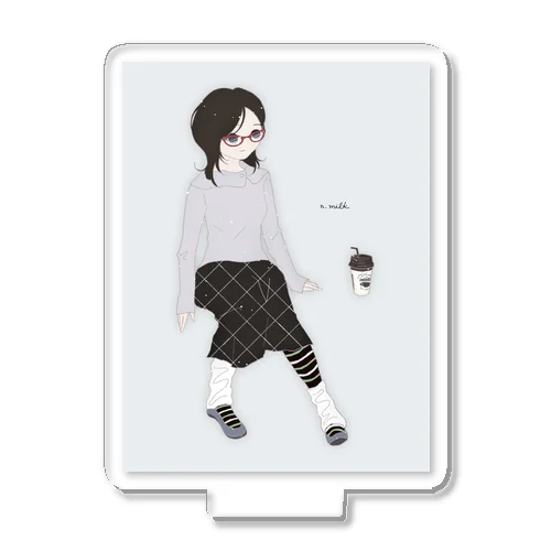 黒髪メガネちゃん Acrylic Stand