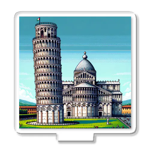 ピサの斜塔（pixel art） アクリルスタンド