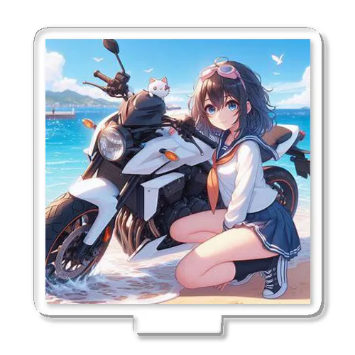 バイクと女の子❣️ Acrylic Stand