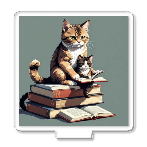 本を読む猫 Acrylic Stand