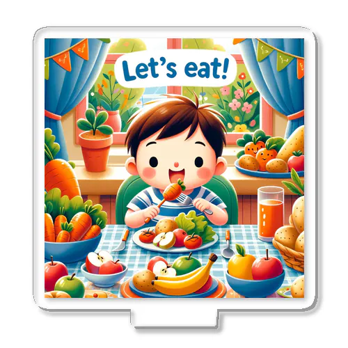 🍽️✨『ごはんをたべよう』- 食事の楽しみを共有しよう！🥕🍎 #食育 #子どもと楽しむ Acrylic Stand