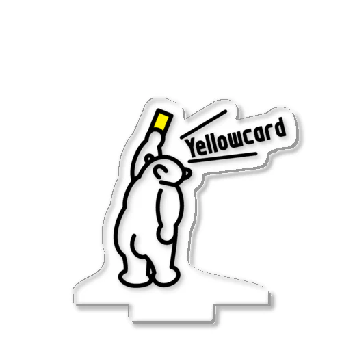 Yellowcardを提示する熊 Acrylic Stand