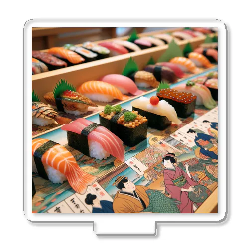 日本の風景:江戸前寿司、Japanese scenery: Edomae sushi Acrylic Stand