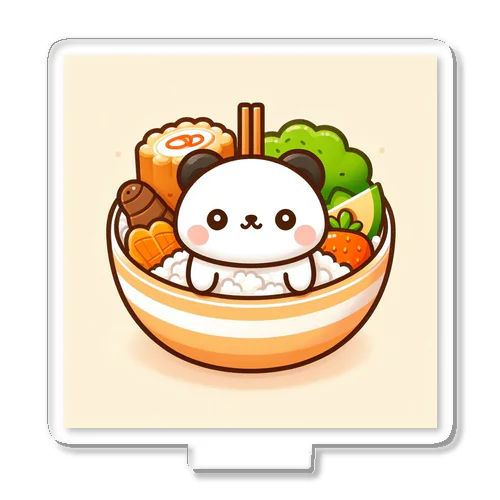 【ランチアニマル's】第2弾：サラダ丼パンダ アクリルスタンド