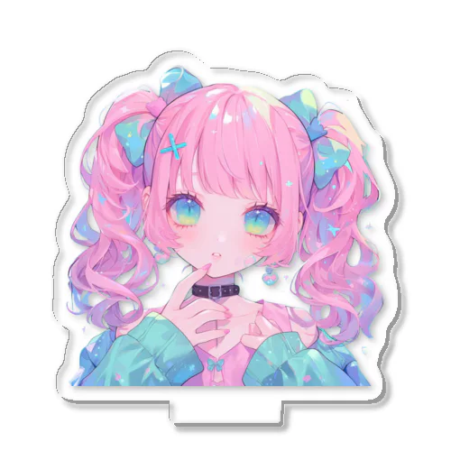 niji girl twintail Acrylic Stand