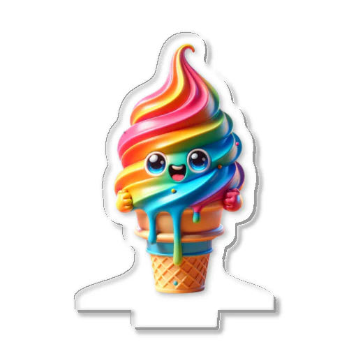 カラフルソフトちゃん🍦🌈 Acrylic Stand