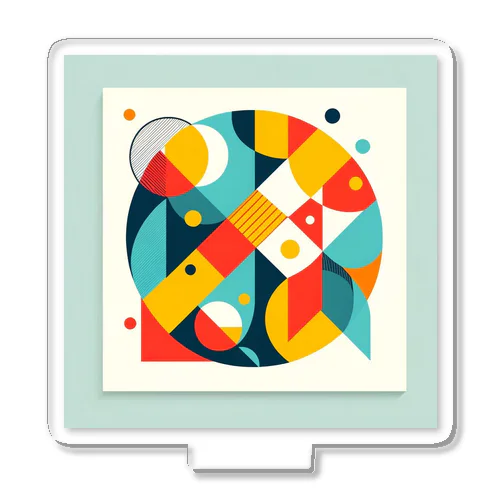多角形と円の抽象画 Acrylic Stand