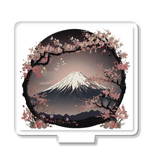 桜と富士山 Acrylic Stand