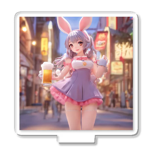 ビールを運ぶバニーガール３D Acrylic Stand