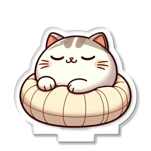 かわいい猫の眠りまる Acrylic Stand