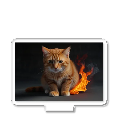 炎の守護者「炎タイプの猫」 アクリルスタンド