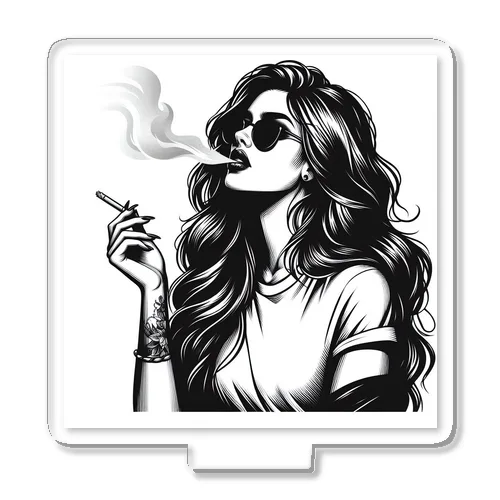 タバコを吸っている女性 Acrylic Stand