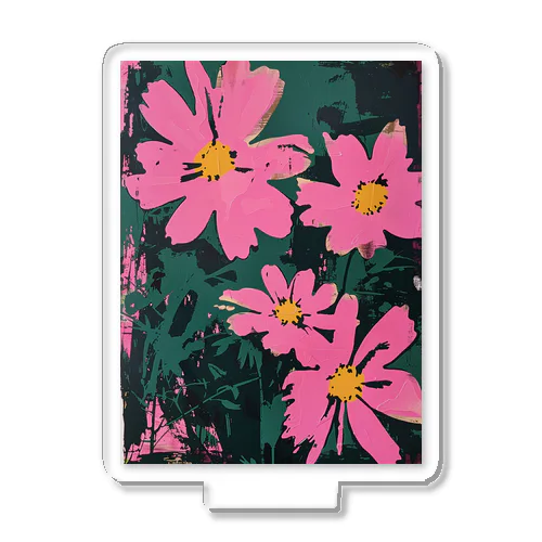 PINK FLOWERS with Dark Background アクリルスタンド