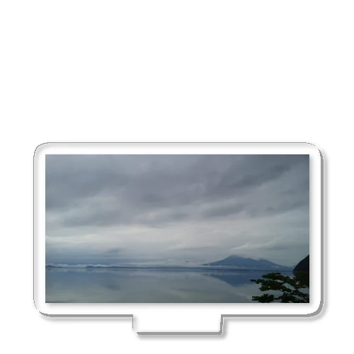 曇り空の猪苗代湖 アクリルスタンド