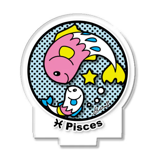 星座／Pisces（うお座）アイコン風イラスト Acrylic Stand