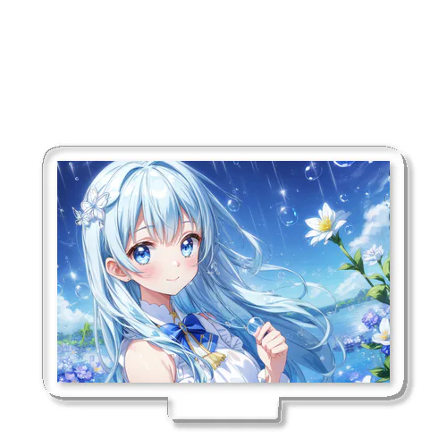 💎美しい水や花と寄り添う、超可愛い女の子💎 アクリルスタンド