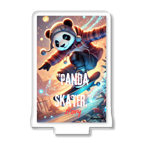 Panda Skater Acrylic Stand