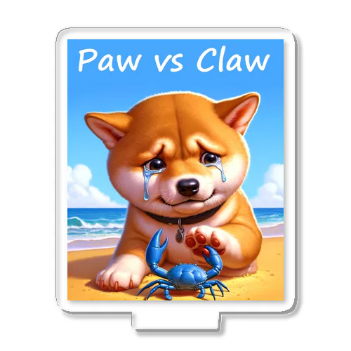 Paw vs Claw 涙の豆柴 Acrylic Stand