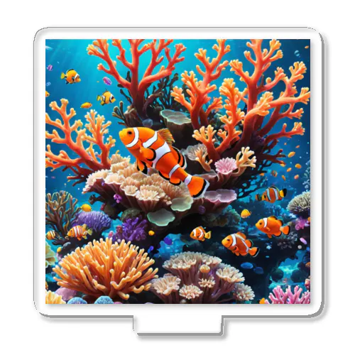 珊瑚とクマノミ アクリルスタンド