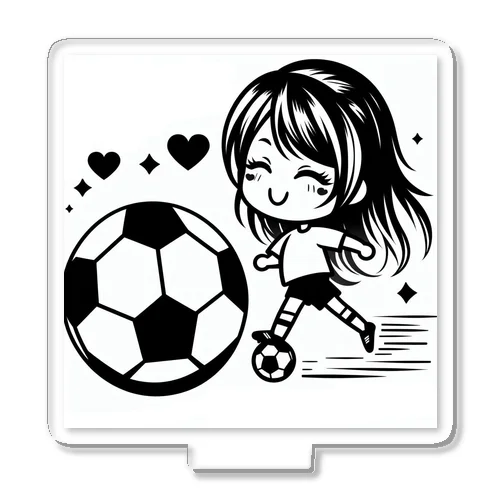 女の子サッカー アクリルスタンド