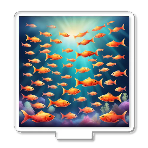 幻想的な魚の群 アクリルスタンド