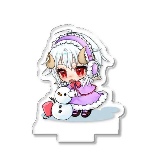 雪だるま作成羊 Acrylic Stand