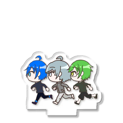 走る３人【楽しむシリーズ】 Acrylic Stand