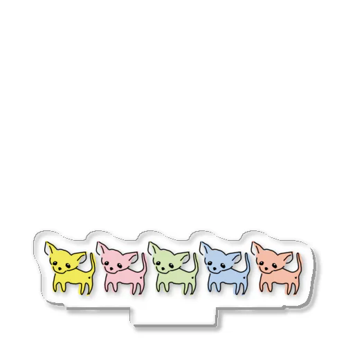 ゆるチワワ（カラフル） Acrylic Stand