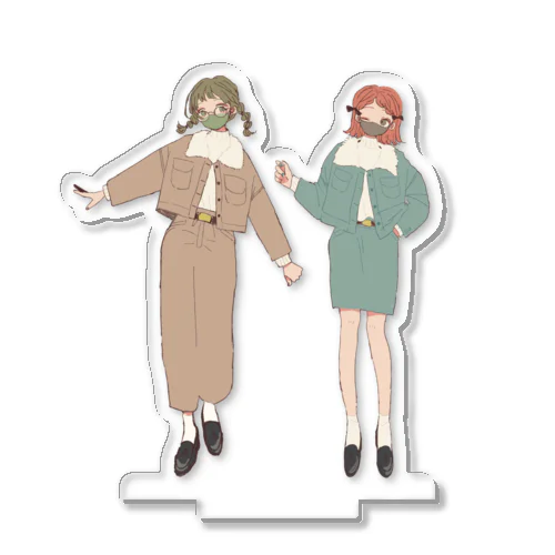 color coordination!【BEIGE／GREEN】 Acrylic Stand