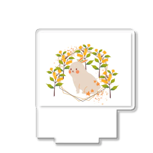 ウサギとキンモクセイ秋の気配 Acrylic Stand