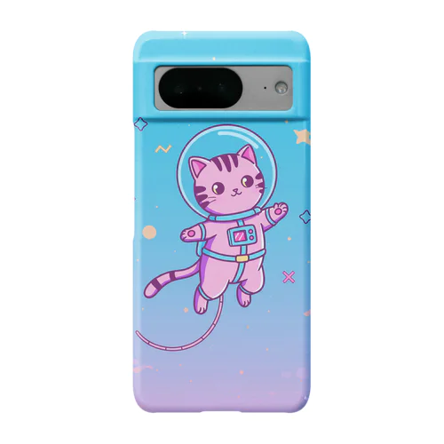 アストロノートキャット スマホケース | Neon Cat Universe Android Smartphone Case