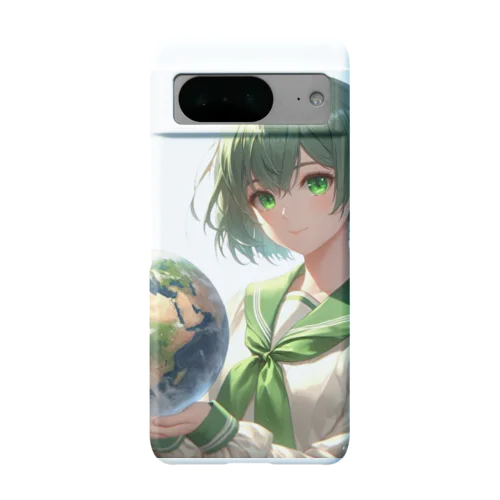 地球と女子高生 Android Smartphone Case