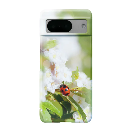 花フォト（てんとう虫とコデマリ） Android Smartphone Case