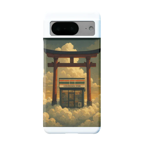 空に浮かぶ鳥居の中にあるコンビニ Android Smartphone Case