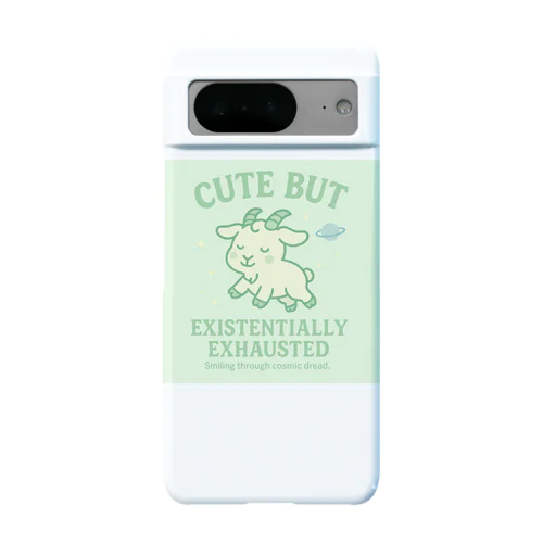 CUTE BUT EXISTENTIALLY EXHAUSTED – ゆるやぎ宇宙Tシャツ Android Smartphone Case