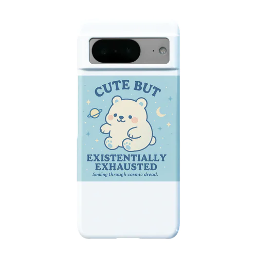 CUTE BUT EXISTENTIALLY EXHAUSTED – ゆるしろくま宇宙 Android Smartphone Case