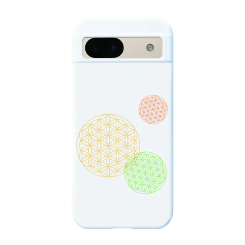 フラワーオブライフ【幸運、運気アップ】Google Pixel 8、8a、Androidスマホケース、ビタミンカラー] Android Smartphone Case