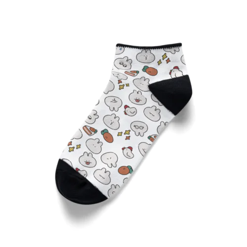 わちゃわちゃ　うさぎときどきにんじん　 Ankle Socks