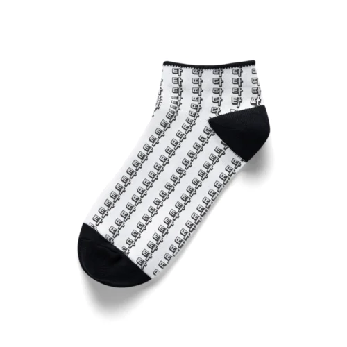 タとタとタのストライプ　ハングル子音デザイン Ankle Socks