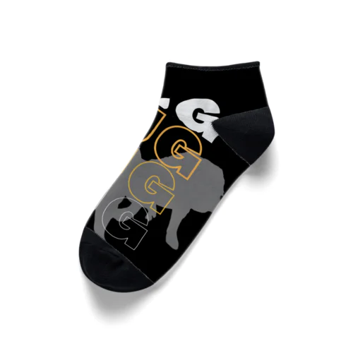 Pug silhouette Ankle Socks