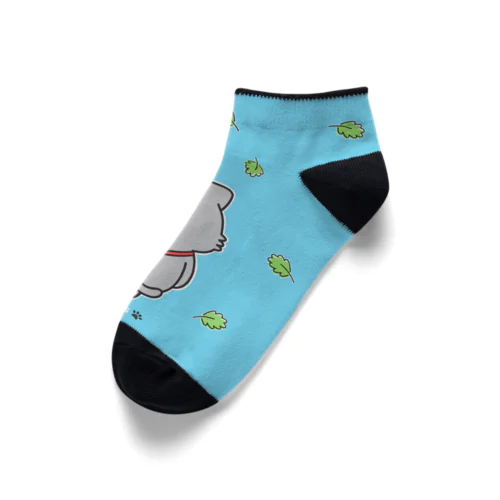 しんみりmoppuちゃん（ブルー） Ankle Socks