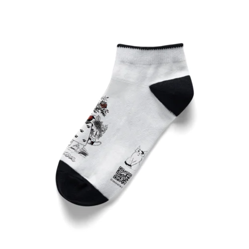 トランプ猫兵（白） Ankle Socks