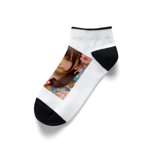 和傘の女の子 Ankle Socks