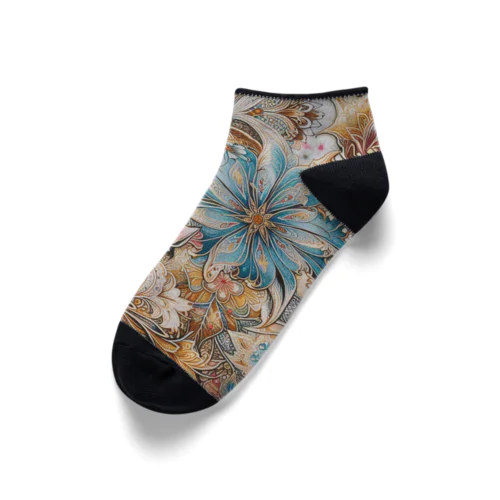 お花のバティック柄 Ankle Socks