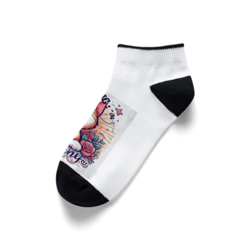 あくびにゃんこ Ankle Socks