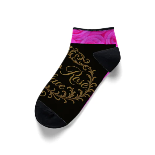 ショッキングピンク💖ロココローズパレス🌹✨️ Ankle Socks